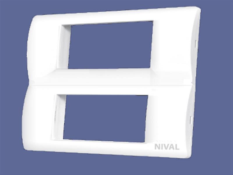 Mặt 6 lỗ Nival A8 viền kép màu trắng
