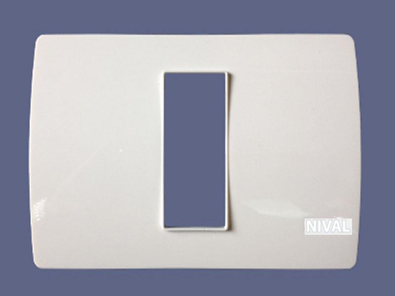 Mặt 1 lỗ Nival A8 viền đơn màu trắng