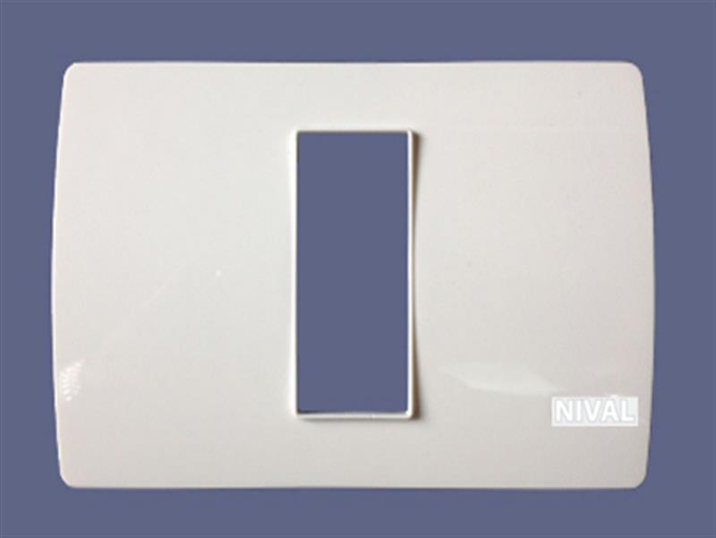 Mặt 1 lỗ Nival A8 viền đơn màu trắng