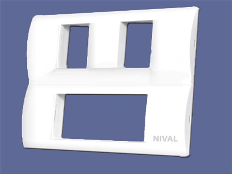 Mặt 5 lỗ Nival A8 viền kép màu trắng