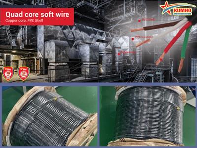 Quad core soft wire VCmt 4x6.0 - Cu/PVC/PVC - 300/300V - Kumho