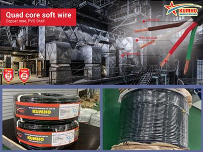 Quad core soft wire VCmt 4x0.75 - Cu/PVC/PVC - 300/300V - Kumho