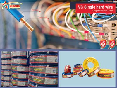 VC Single hard wire 1x4 - Cu/PVC - 450/750V - Kumho