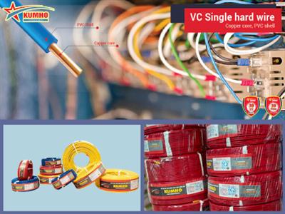 VC Single hard wire 1x1.5 - Cu/PVC - 450/750V - Kumho