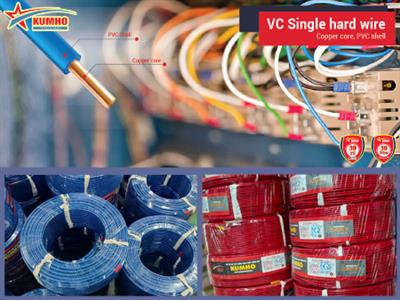 VC Single hard wire 1x1.0 - Cu/PVC - 300/500V - Kumho