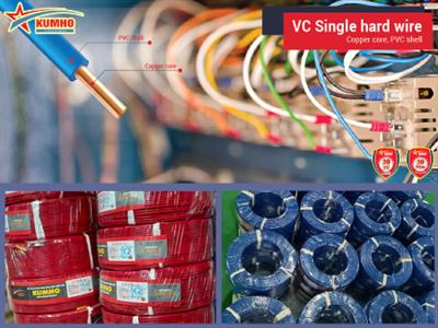 VC Single hard wire 1x0.75 - Cu/PVC - 300/500V - Kumho