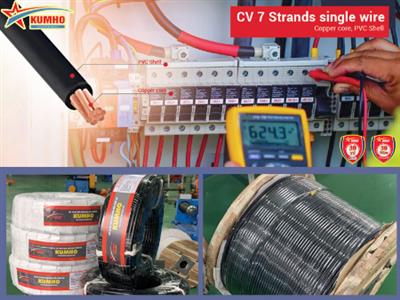 CV 7 Strands single wire 1 x 6.0 - Cu/PVC - 400/750V - Kumho