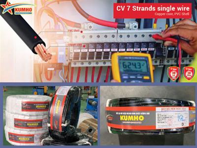 CV 7 Strands single wire 1 x 4.0 - Cu/PVC - 400/750V - Kumho