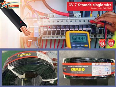 CV 7 Strands single wire 1 x 2.5 - Cu/PVC - 400/750V - Kumho