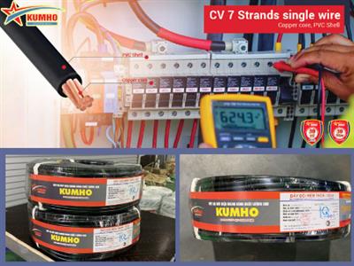 CV 7 Strands single wire 1 x 1.5 - Cu/PVC - 400/750V - Kumho