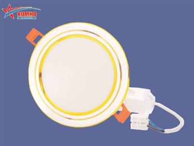 Led downlight yellow border external power 3 colors Kumho 9W phi 90